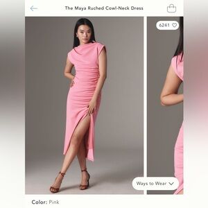 Anthropologie Vibrant Pink Dress